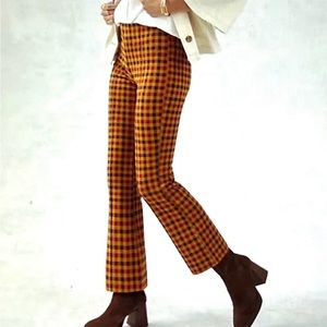 Maeve by Anthropologie plaid knit kick pants